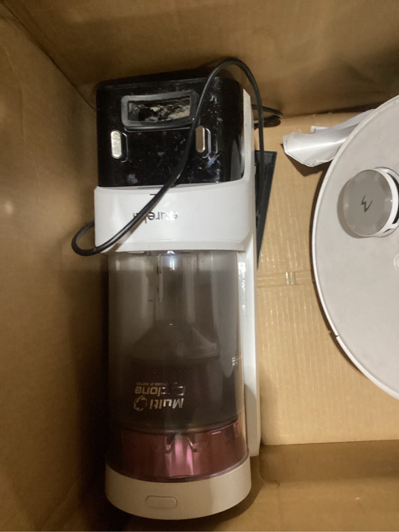 Condition photo showing Good Condition for eureka e20 robot vacuum with bagless self emptying station, robotic vacuum and mop combo, 45-day capacity, upgraded 8000pa suction and anti hair-tangling brush, lidar navigation, app control black e20