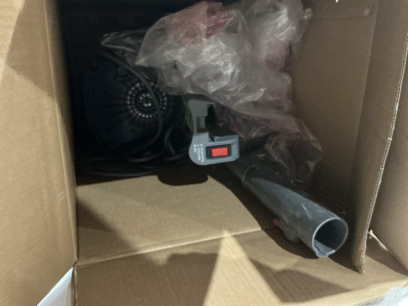 Condition photo showing As Is for incomplete shark upright vacuum, navigator lift-away deluxe with large dust cup capacity, hepa filter, swivel steering, upholstery tool & crevice tool, blue, nv360l