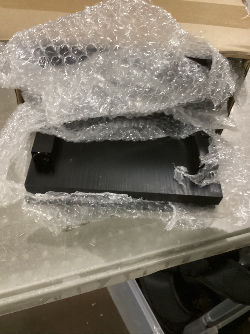 Condition photo showing Good Condition for kitstorack 2-pack black console table, 7.9" deep panel, adjustable height (25"-33") & with 2 power outlets, behind sofa couch table, use together or separately - 79" l 7.99"deep black 2