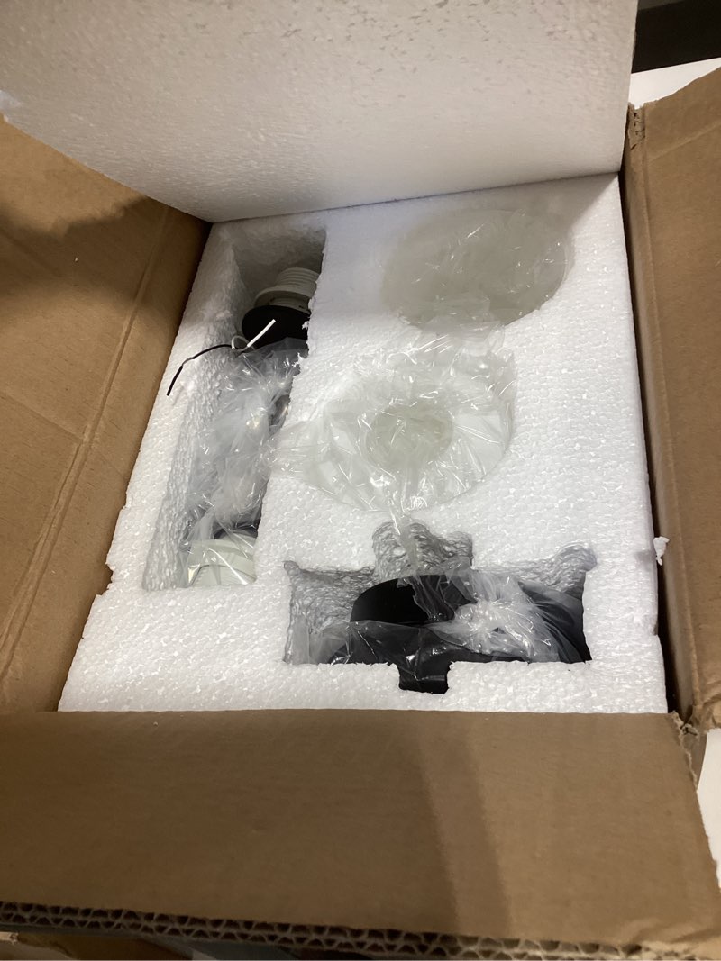Condition photo showing New/Like New for mid century modern wall lamp 2 pack with white cylinder glass shades matte black wall sconce bathroom vanity lighting industrial farmhouse wall light fixtures for mirror bedroom living room