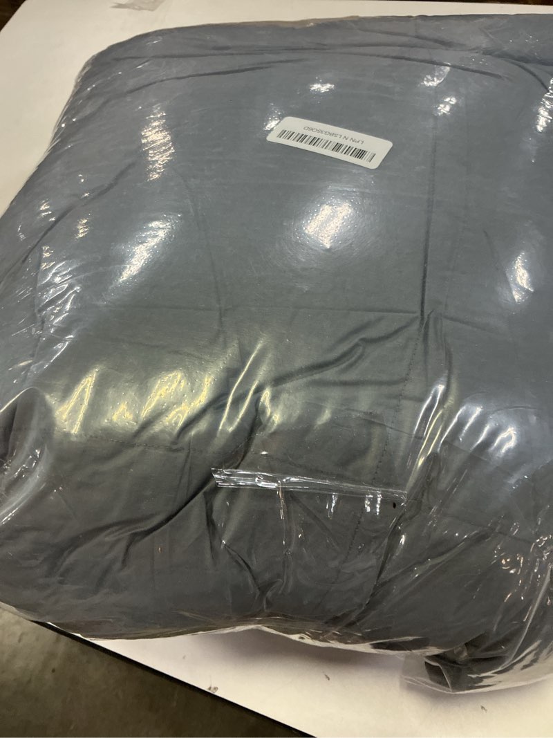 Condition photo showing Good Condition for Goose Feather Comforter Queen Size, Duvet Insert All Season Queen, Bed Comforter Quilted Hotel Luxury Fluffy 100% Cotton Duvet Insert with 8 Corner Tabs, 90 x 90 Inch, Grey, Machine Washable Queen Grey