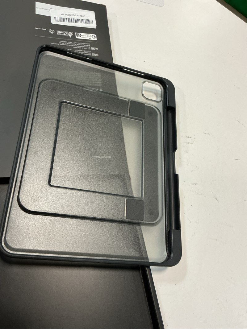 Condition photo showing Good Condition for torras ostand k1 guardian for ipad pro 11 inch case m5 2025 & 2024 m4, ultra stable stand, multiple adjustable viewing angles, slim protective kickstand ipad pro 11 case with pencil holder, black black pro 11" m5 2025/ pro 11" m4 2024