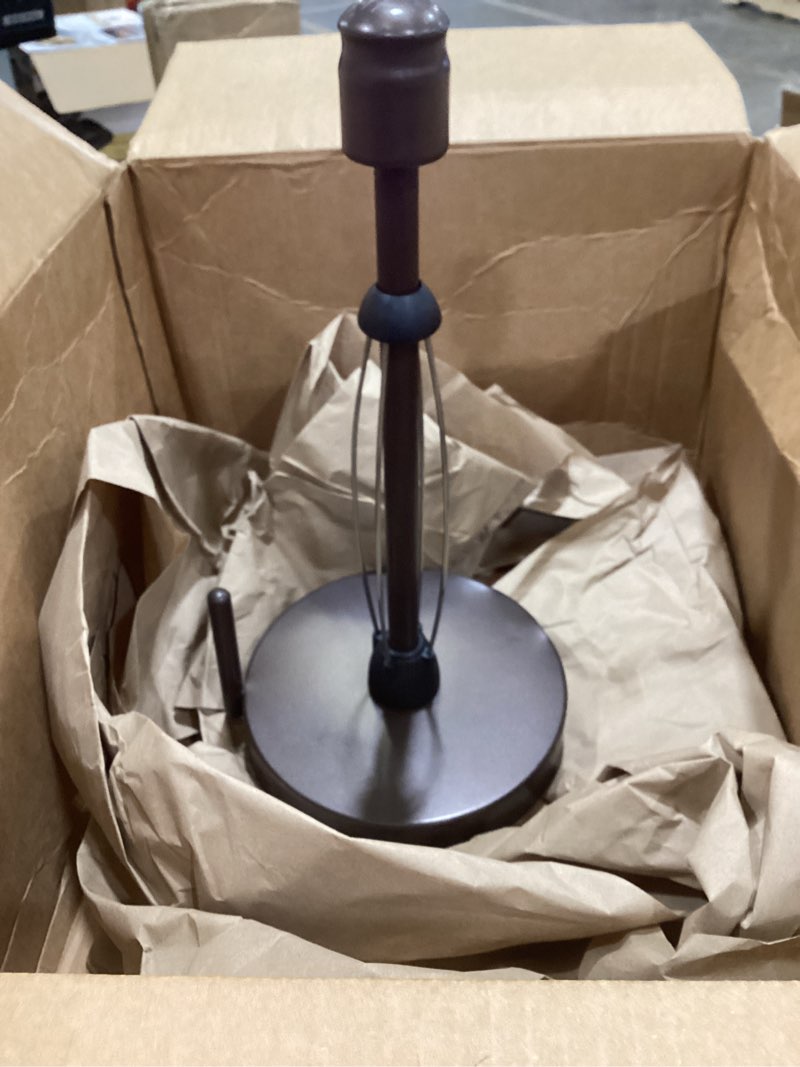 Condition photo showing As Is for kamenstein perfect tear paper towel holder, 13-inch, bronze bronze holder