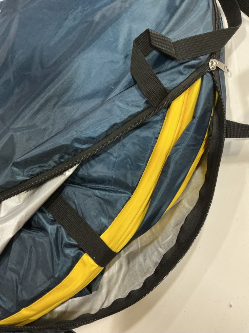 Condition photo showing As Is for ROPODA Pop Up Tent 83inches x 48inches x 48inches, Upgrade Privacy Tent, Porta-Potty Tent Includes 1 Removable Bottom, 8 Stakes, 1 Removable Rain Cover, 1 Carrying Bag Gray