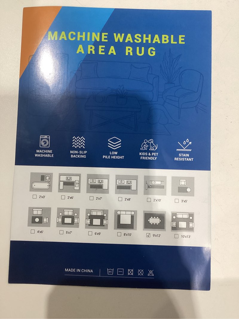 machine washable area rug