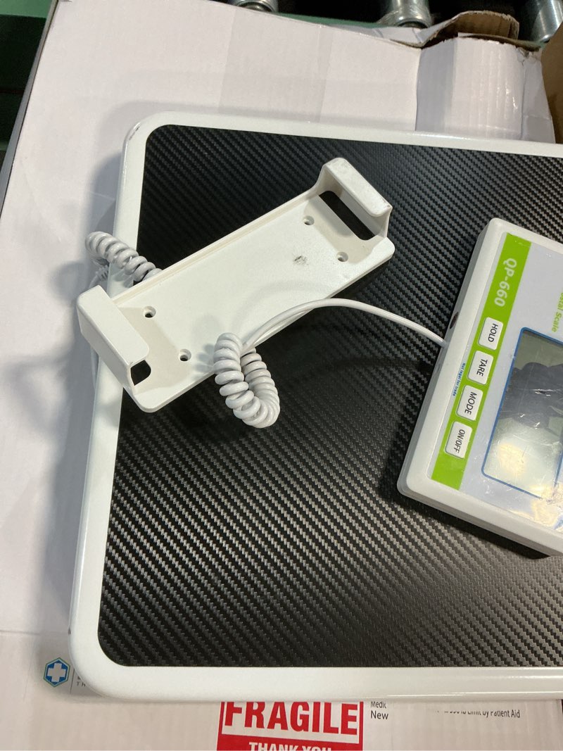 Condition photo showing As Is for Medical Grade Floor Scale - Portable - Easy to Read Digital Display - Heavy Duty - Home, Hospital & Physician Use - Pound & Kilogram Settings - 12" x 12.5" Platform - 550 lb Limit by Patient Aid