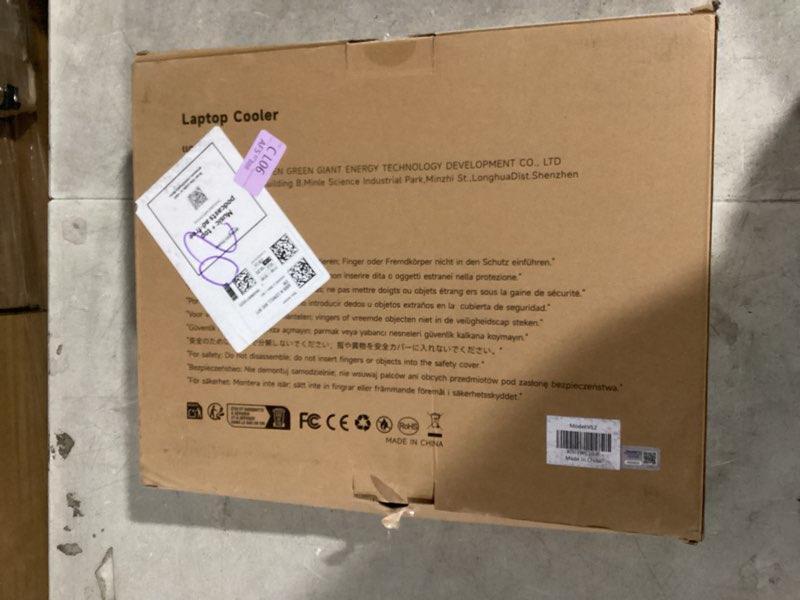 Condition photo showing Good Condition for llano v12 gaming laptop cooling pad, rgb laptop cooler, laptop cooling fan stand with 5.5 inch powerful turbofan, for 15.6-19in laptop, adjustable speed, dustproof, 3-port usb hub, black (rgb) v12 black (hub+rgb)