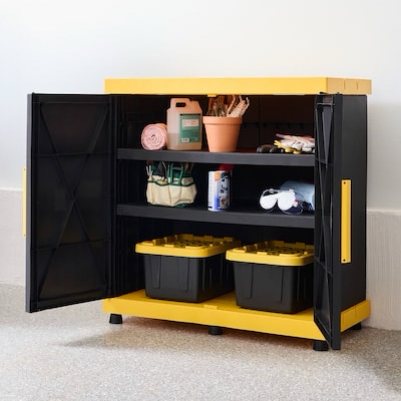 project source project source 36-in w x 38-in h x 20-in d freestanding plastic garage cabinet in