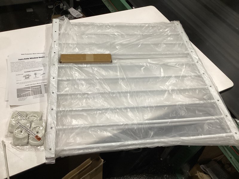 Condition photo showing New/Like New for fairy baby child window guards for children safety window gate security bars white,fit 36.6-61.8 inches wide (2 panels) 36.6-61.8 inch (pack of 1)