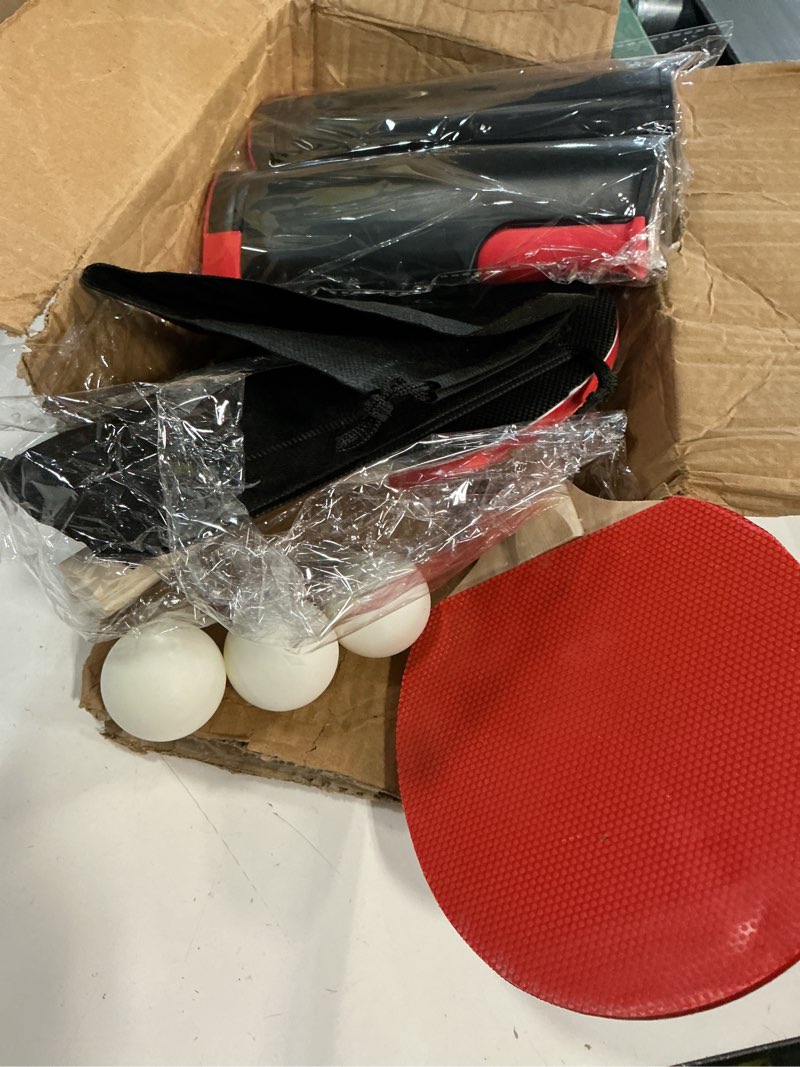 Condition photo showing Good Condition for  ping-pong paddles set, portable table tennis paddles set with retractable tennis net