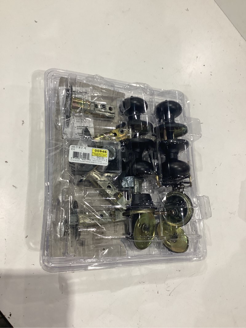 Condition photo showing Good Condition for kwikset cove venetian bronze smartkey exterior single-cylinder deadbolt keyed entry door knob contractor pack with antimicrobial technology 2 -pack (new)