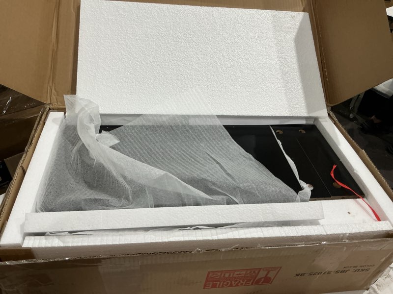 Condition photo showing Good Condition for black end table set of 2 with charging station, side table with usb ports and outlets, black nightstand, 3 tier end table with storage shelf for living room, bedroom black 2