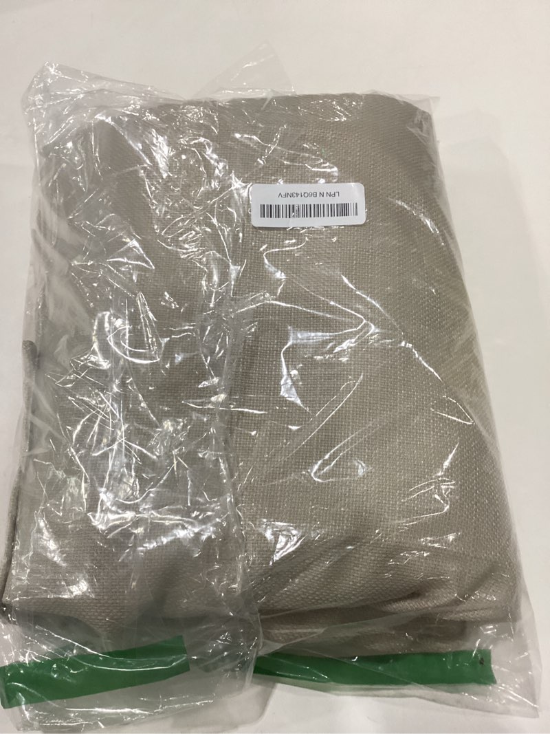 Condition photo showing Good Condition for Chyhomenyc Curtains 84 Inch Length 2 Panels Set, Faux Linen Textured Semi Sheer Light Filtering Soft Airy Privacy Farmhouse Curtain Drapes for Bedroom, Cortinas para Sala, 40Wx84L, Moon Beige Moon Beige 40"W x 84"L (Pack of 2)