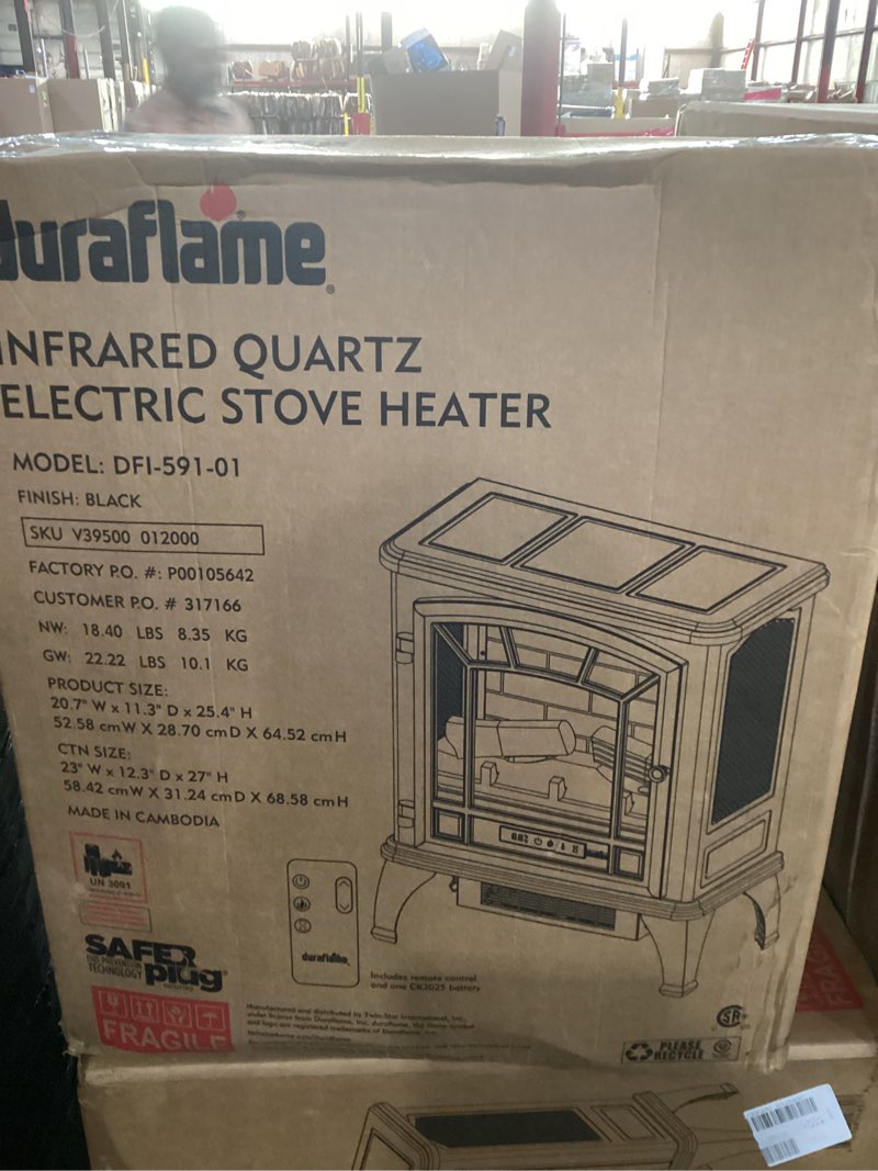 Condition photo showing New/Like New for duraflame Infrared Quartz Electiric Stove Heater - DFI-591-01 - Black