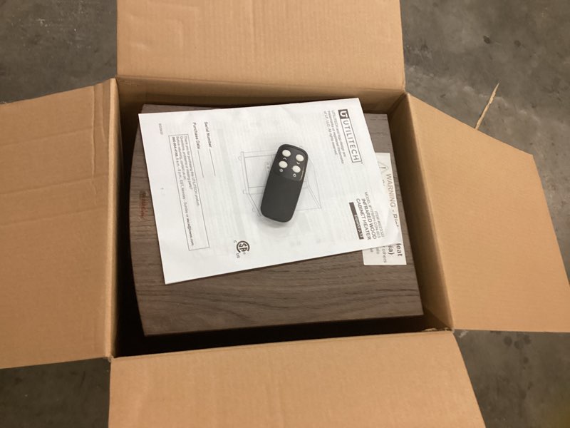 Condition photo showing As Is for Utilitech Utilitech 1500 -Watt Infrared quartz Cabinet Indoor Electric Space heater 