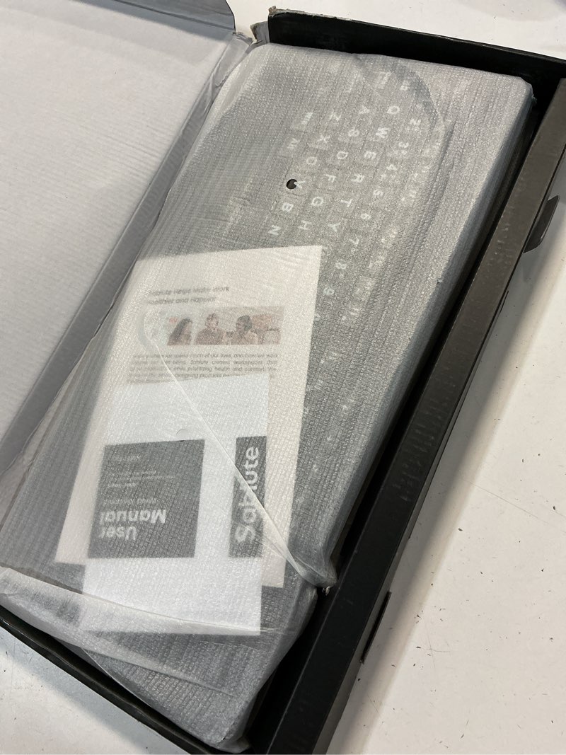 Condition photo showing Good Condition for sablute large print backlit keyboard, wired usb computer keyboards with 7-colors backlight, wrist rest, phone holder, oversized letter keys easy to see and type for laptop, pc, windows, black