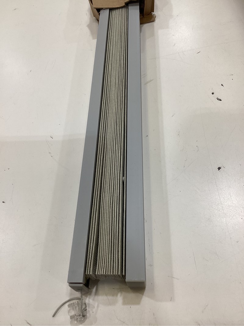 Condition photo showing As Is for novino rv blinds for camper windows 32" w x 24" l,rv pleated shades for camper windows,blinds shade for travel trailer motorhome,gray gray 32"w x 24"h