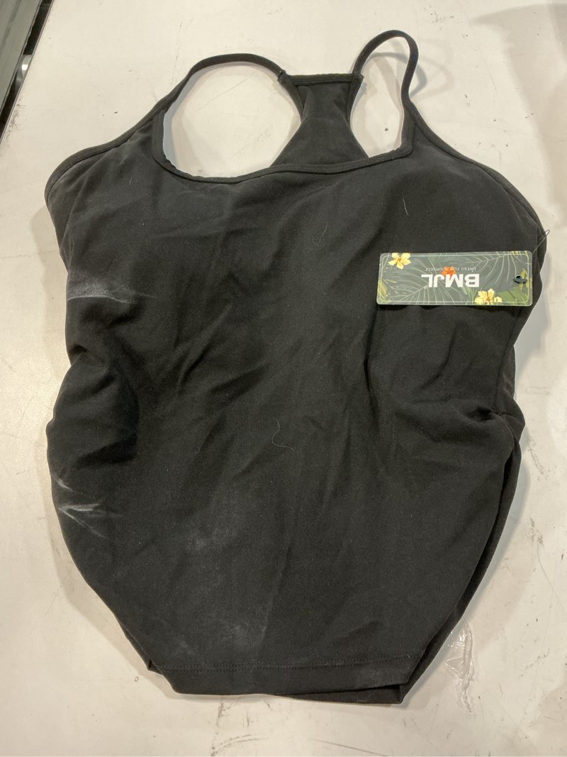 Condition photo showing Good Condition for bmjl womens workout tank tops built in bra ruched gym tops racerback athletic yoga shirts black medium