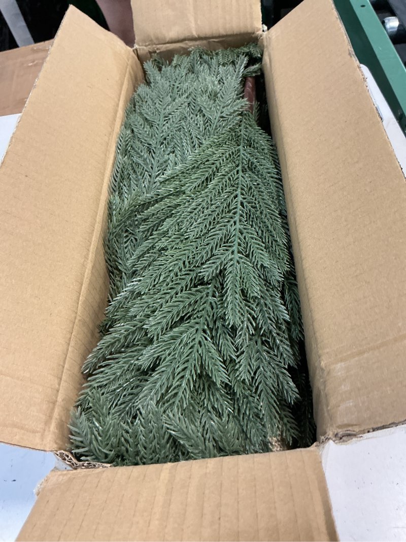 Condition photo showing Good Condition for artificial norfolk pine trees 2 pack, 3ft fake potted tree with decorative burlap base & real touch leaves, uv protected indoor outdoor plant for home office garden decor