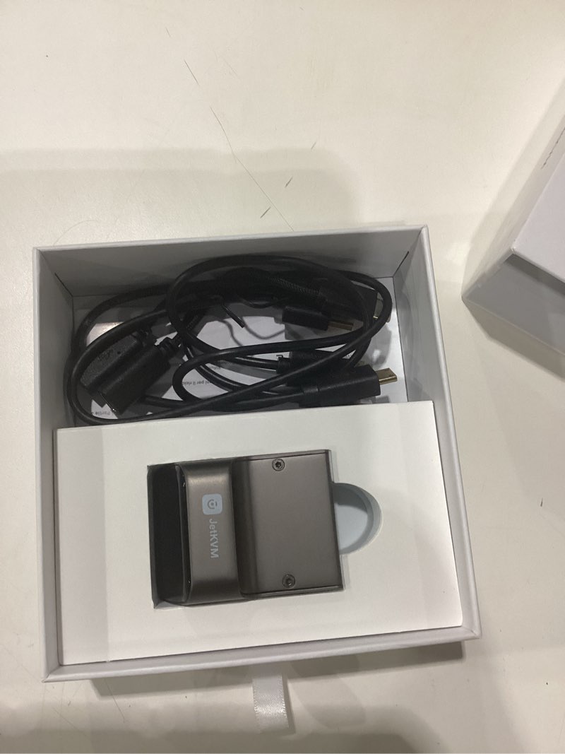 Condition photo showing New/Like New for JetKVM Open-Source IP KVM Switch jetkvm Computer remotely Control lP/MAC/HDMl/USB Touchscreen LCD USB-C(Power/Keyboard/mouse) Mac/Windows/Linux,KVM Switches for Home Offices,Business,Data Center