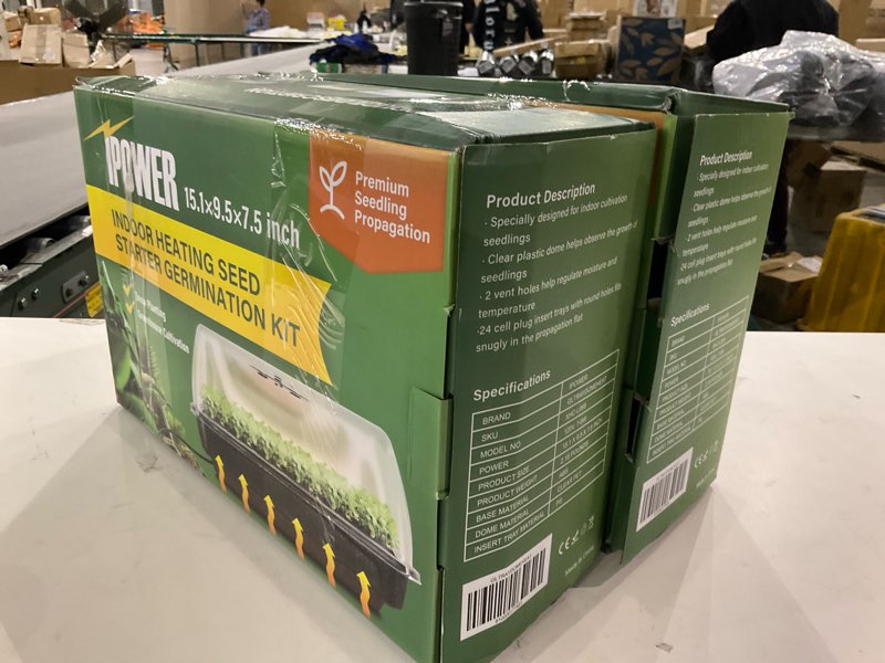 Condition photo showing As Is for 2 pack INDOOR HEATING SEED STARTER GERMINATION KIT