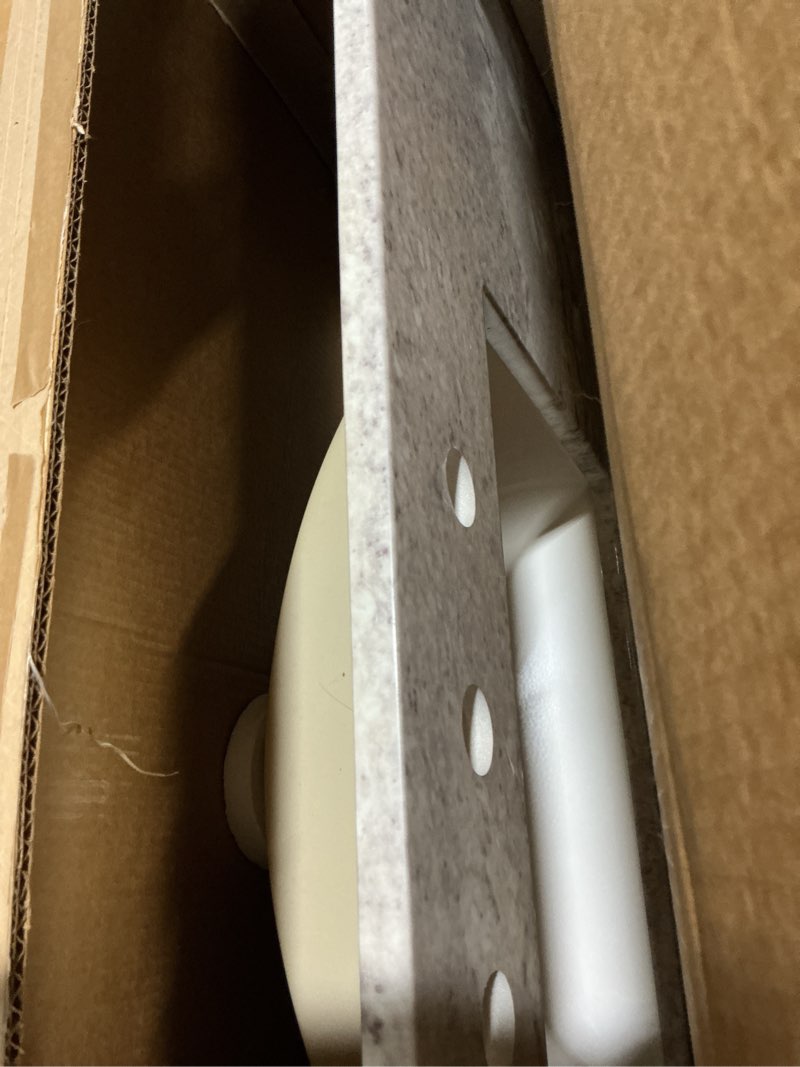 Condition photo showing As Is for style selections stone effects 49-in solstice single sink bathroom vanity top