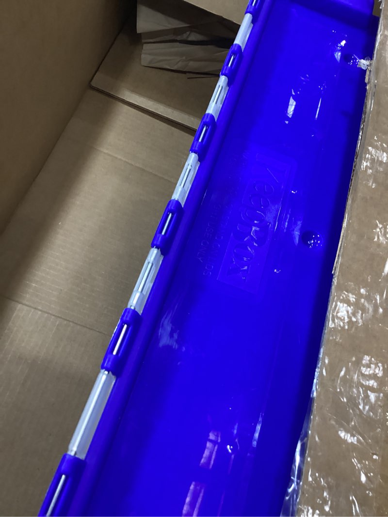 Condition photo showing Good Condition for akro-mils keepbox 12 gallon storage container, nesting and stackable plastic storage box with lid attached, clear tote for garages, closets, and moving, 21-1/2" x 15" x 12-1/2", clear/blue clear/blue 12 gallons 1-pack