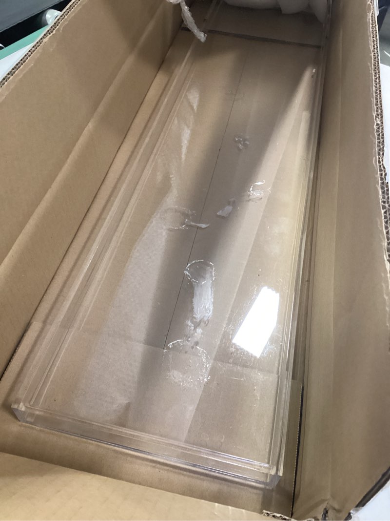 Condition photo showing As Is for Durable Clear Acrylic Towel Tray,Lucite Bathtub Caddy-82cm or 32.3inch Long
