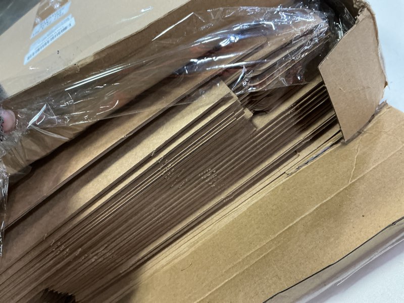 Condition photo showing Good Condition for 100 pcs pie boxes 10x10x2.5 inches bakery boxes cookie containers with window for pies, cookie, cheesecakes, muffins, donuts and pastries(brown)