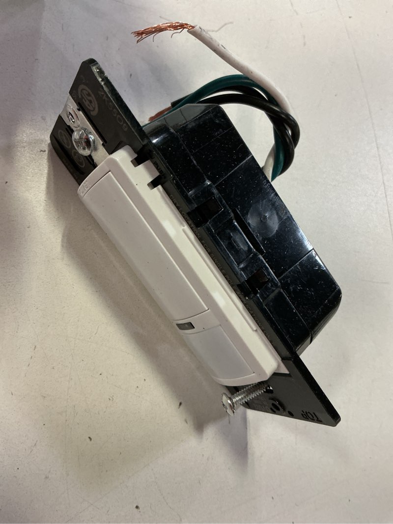 Condition photo showing Good Condition for Leviton Decora Vacancy Motion Sensor In-Wall Switch, Manual-On, 2A, Single Pole, DVS02-1LW, White