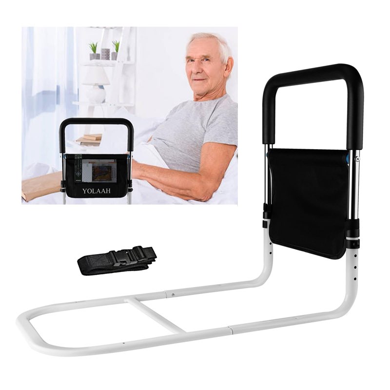 yolaah bed rail for elderly adults safety - bed rails for queen bed?height adjustable fall prevention guard for seniors fits king size full twin bed