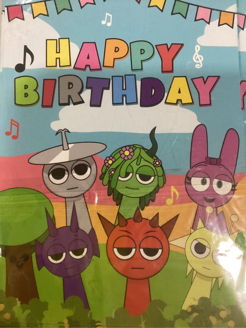 Sprunki Birthday Party Invitations with envelopes and stickers 12ct