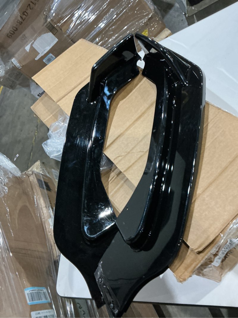 Condition photo showing As Is for for infiniti q50 base 14-17 premium glossy blk front bumper lip spoiler splitte