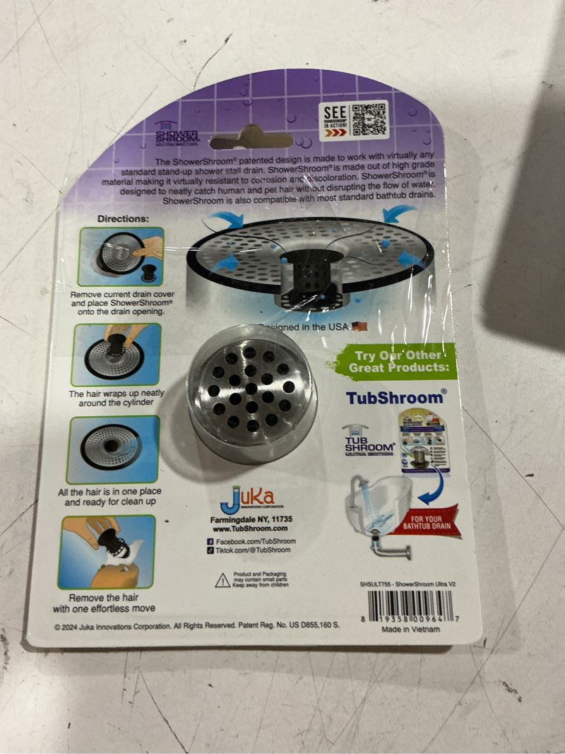 Condition photo showing Good Condition for showershroom ultra edition brushed stainless steel drain protector