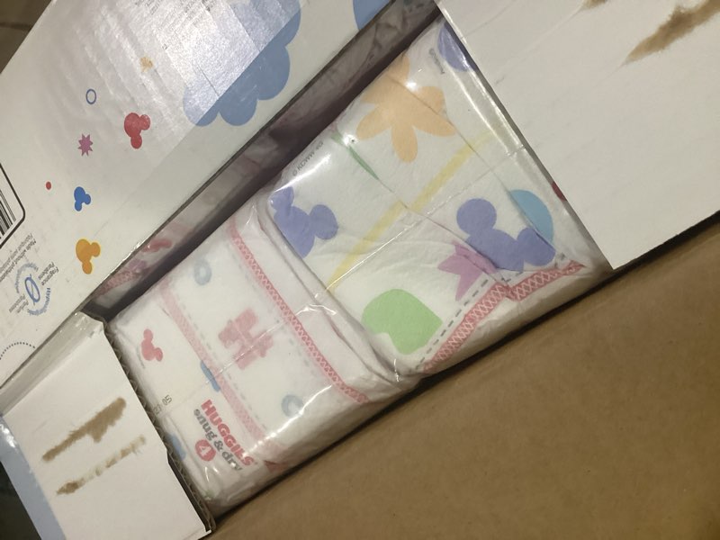 Condition photo showing Good Condition for huggies size 4 diapers, snug & dry baby diapers, size 4 (22-37 lbs), 92 count, packaging may vary