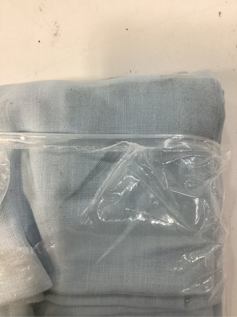 Condition photo showing Good Condition for koufall light blue shower curtain for bathroom,summer beach themed beachy room decor coastal linen shower curtain set with hooks,72 inch,baby sky blue 72"w x 72"l (pack of 1) light blue
