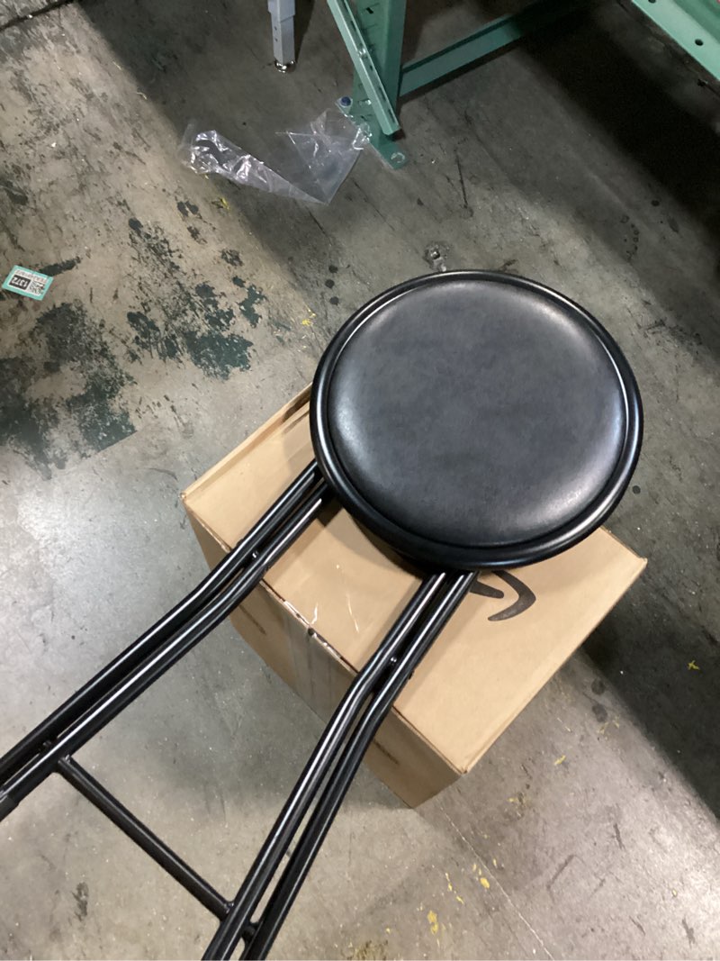 Condition photo showing Good Condition for Small Black Faux Leather Seated Stool