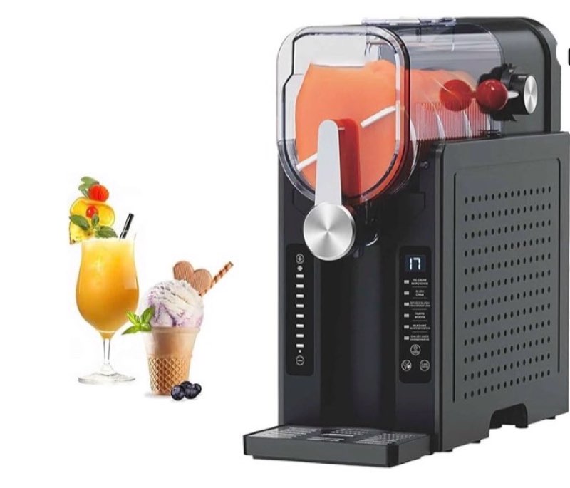 professional frozen drink maker,no ice needed slusher machine with real-time temperature display & auto-clean,6 preset programs for ice cream,smoothies,milkshakes,perfect for summe