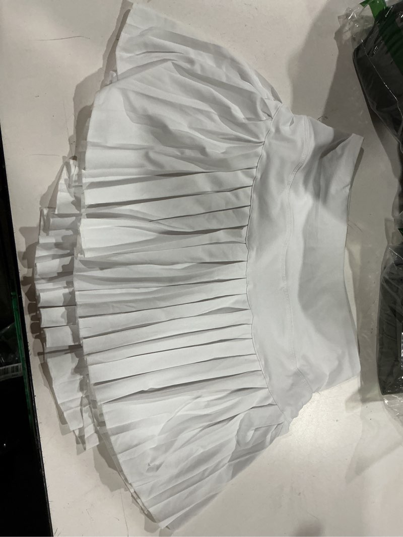Condition photo showing As Is for joygirl womens pleated tennis skirt with shorts high waisted golf skort mini skirt workout skirt athletic skorts with pockets b-white small