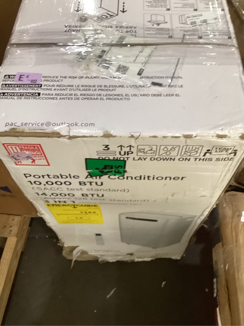 Condition photo showing As Is for 14000 BTU Portable Air Conditioners for Room Cooling up to 700 Sq. Ft, 3-IN-1 Quiet Portable AC Unit with Dehumidifier Fan, Remote Control, Smart Sleep Mode, 24H Timer, Windows Kit Included White 14,000 BTU without HEAT