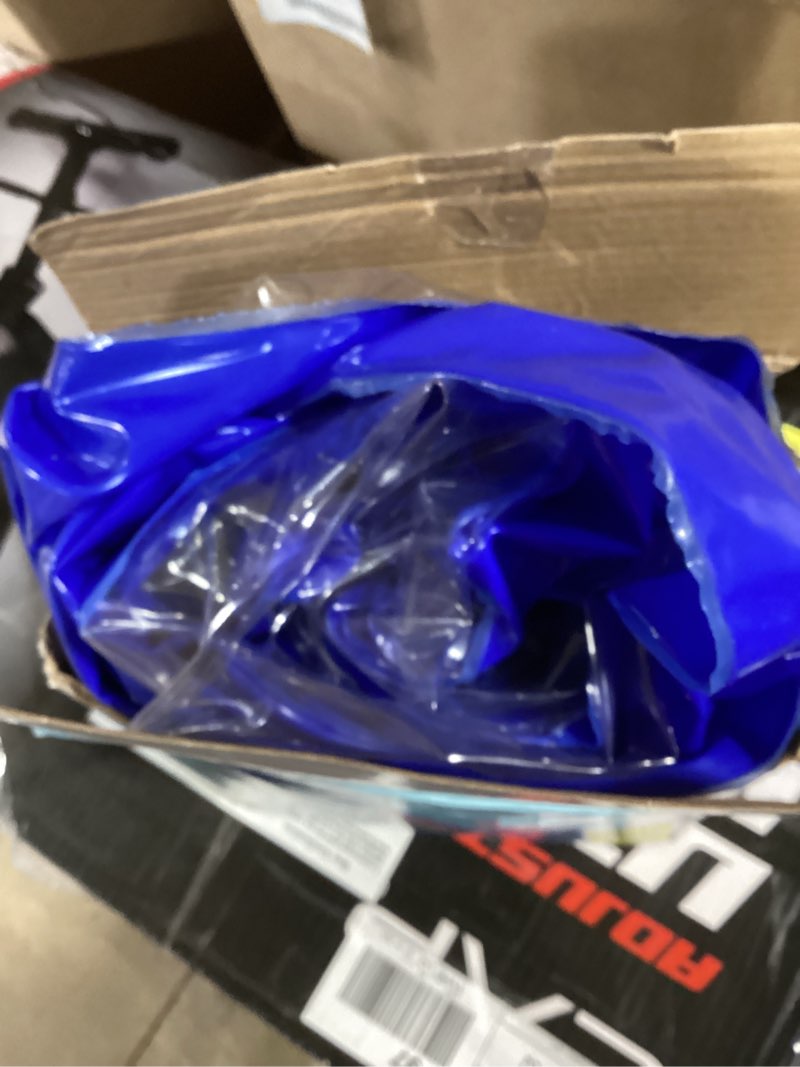Condition photo showing As Is for bluescape deluxe lounge, inflatable pool float, blue, age 14 & up, unisex