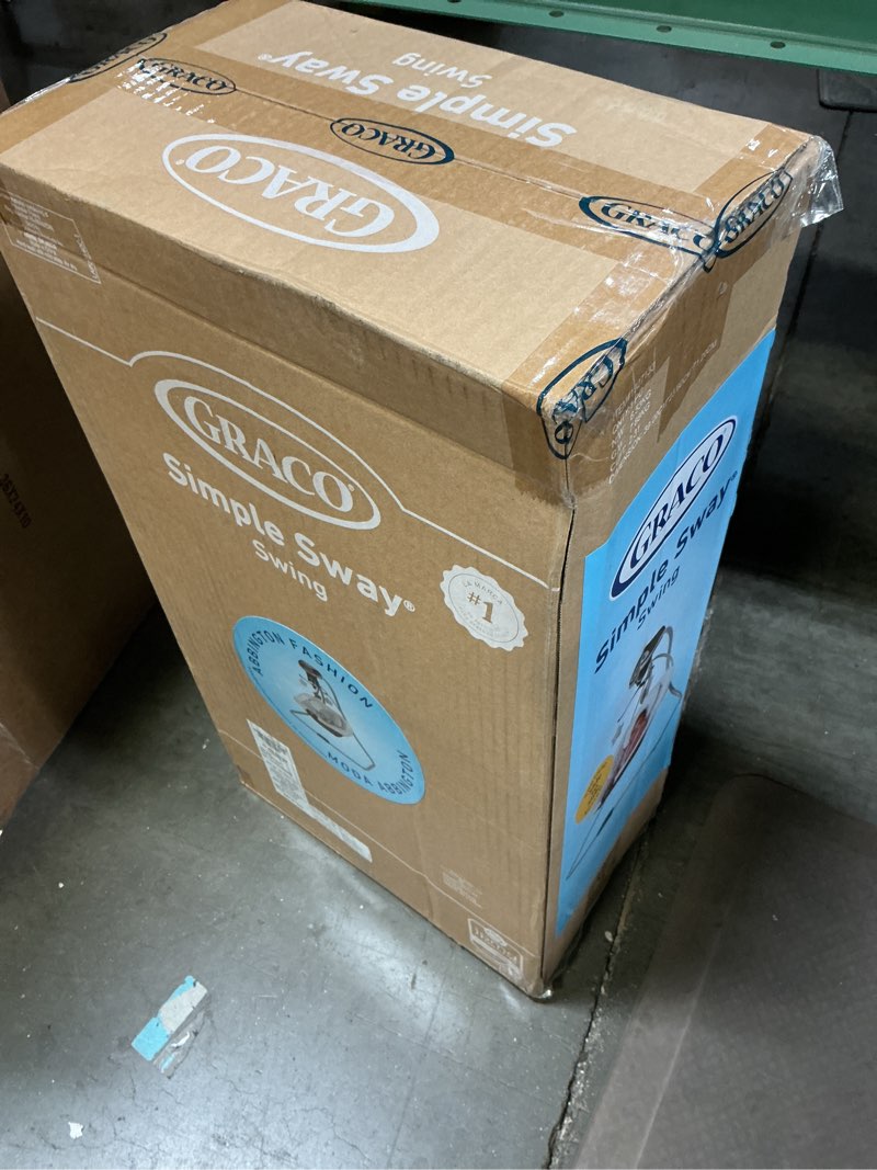 Condition photo showing New/Like New for graco simple sway baby swing, side?to?side sway, infant swing with 6 speeds, vibration, abbington swing abbington