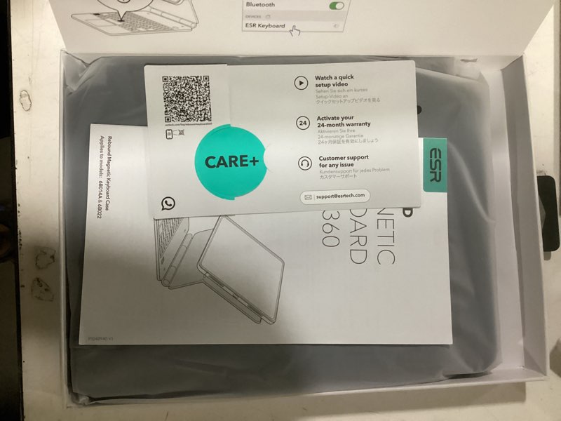 Condition photo showing Good Condition for esr ipad pro 11 inch case with keyboard (m5/m4, 2025/2024), ipad pro 11(5th) keyboard case with easy-set magnetic stand, portrait/landscape modes, removable protective case, rebound 360 series, black