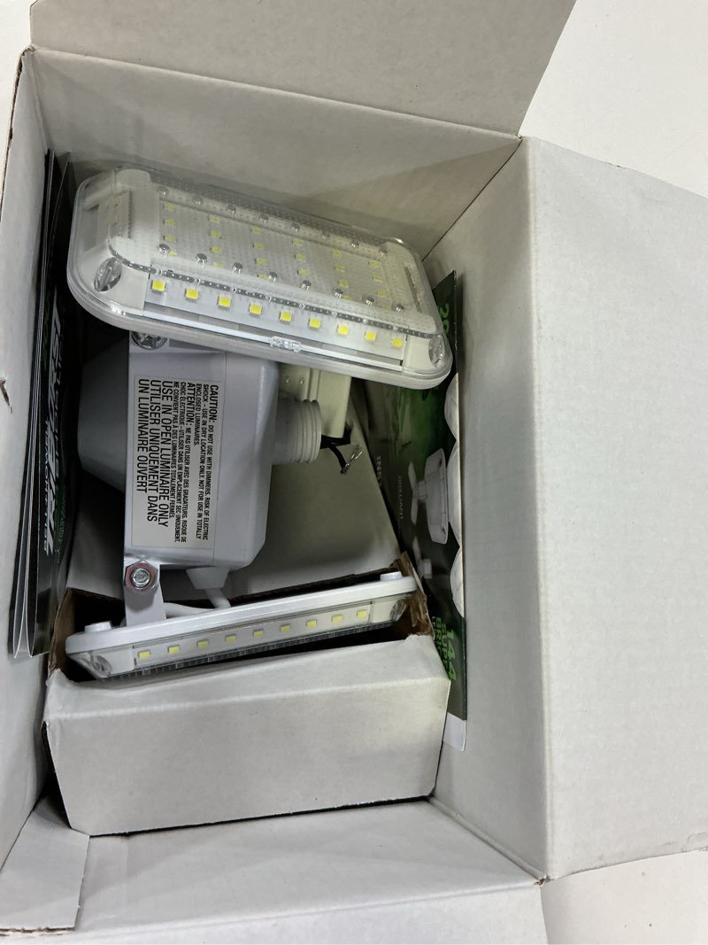 Condition photo showing As Is for bell + howell 2000-lumen led screw-in ceiling-mounted work light