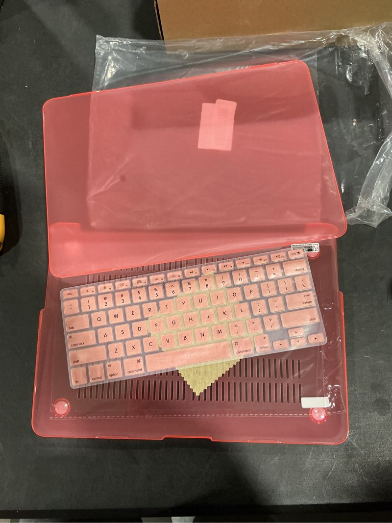 Condition photo showing New/Like New for B BELK Compatible with MacBook Air 13 inch Case 2010-2017 Release Model A1466 A1369, Matte Plastic Laptop Hard Shell Case for MacBook Air 13.3 inch + Keyboard Cover + Screen Protector, Pink