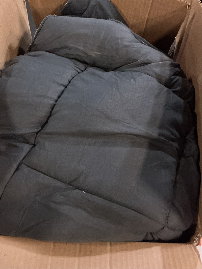Condition photo showing As Is for ultra soft queen size mattress topper - viscose made from bamboo pillow top mattress pad for back pain relief - naturally cooling for hot sleepers, dark gray dark gray queen
