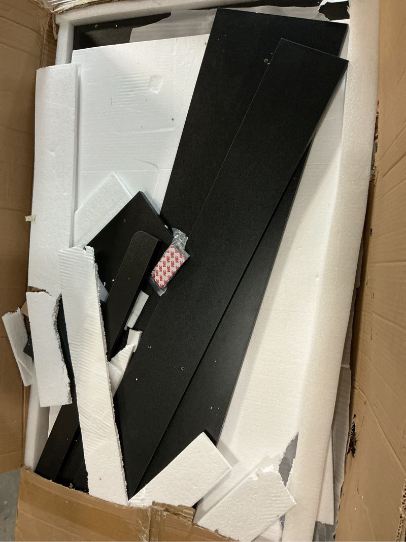 Condition photo showing Good Condition for Corbyles 2-Tier Washer Dryer Countertop with 2.75" H Edge Rails, 58" W x 28" D Laundry Countertop for Folding Clothes, Washer and Dryer Topper with Non-Slip Pad (Black)