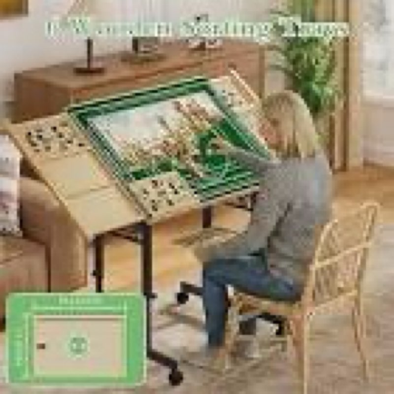 codace puzzle table with drawers - 1500 pieces folding puzzle tables for adults, tilting jigsaw puzz