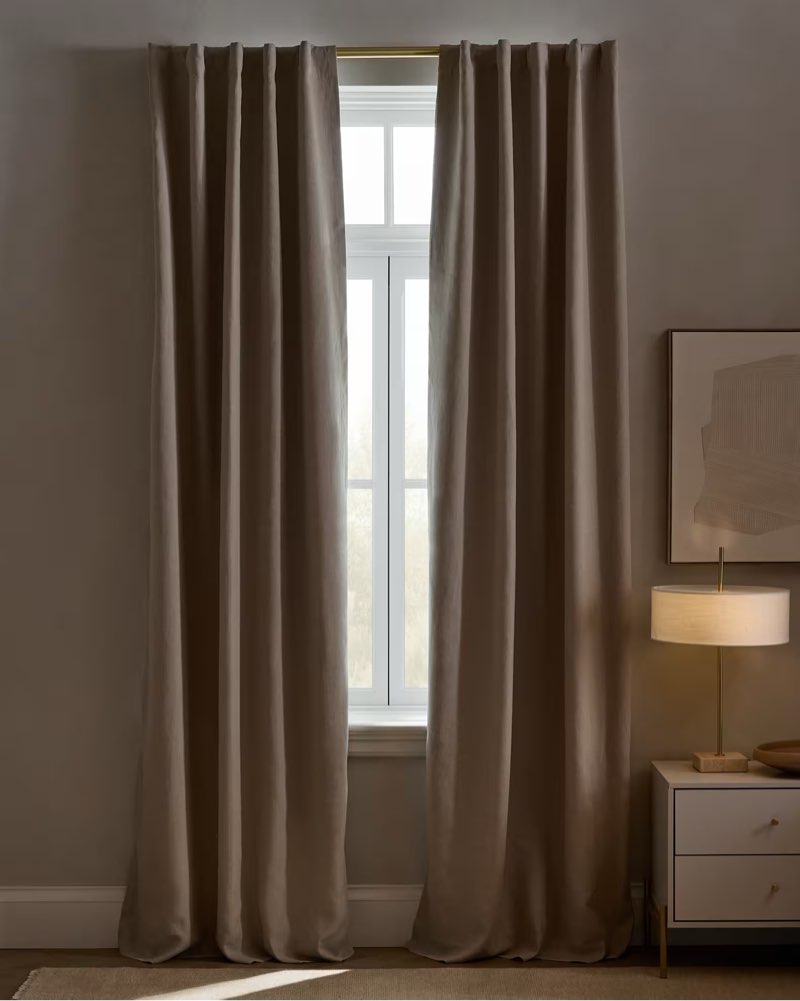 european linen true blackout curtain - single panel, unknown size