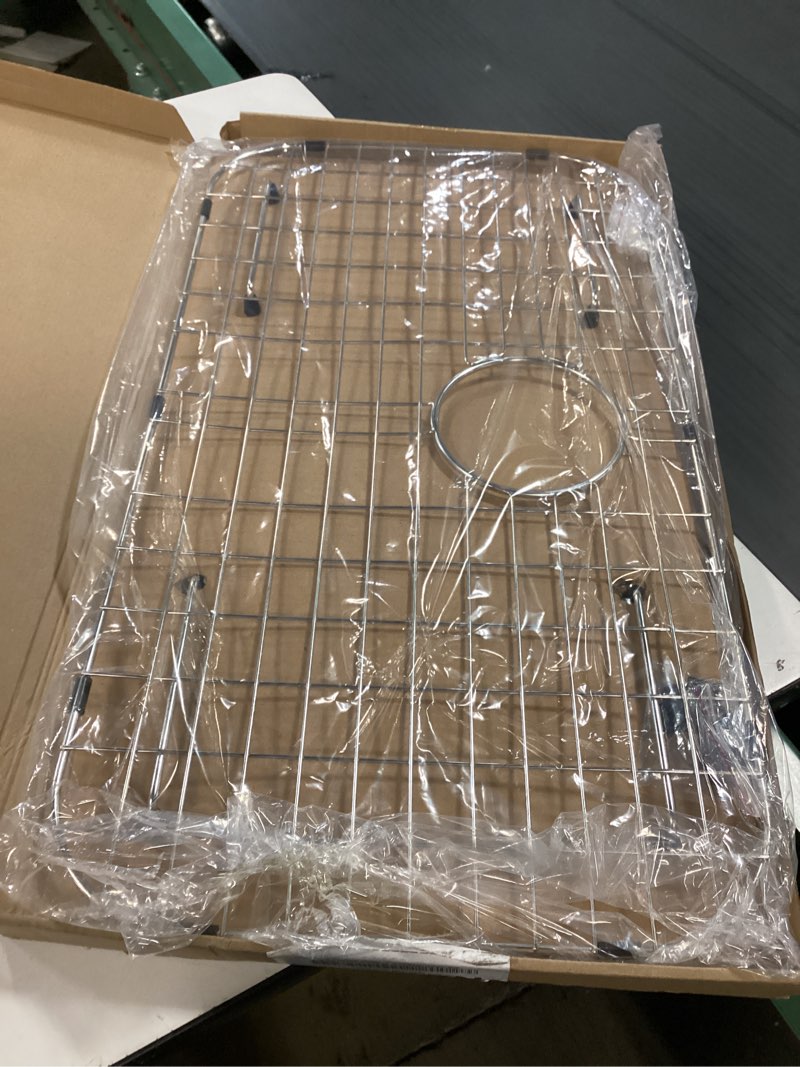 Condition photo showing Good Condition for Sink Protector Grid 26-1/16" x 14-1/16", Rear Drain with Corner Radius 3-1/2", 304 Stainless Steel Material (Rear Drain) 26-1/16" x 14-1/16" Rear Drain